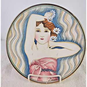 Vincente Tiziano La Belle Femme "Gigi" Art Deco Hand Etched & Painted #3693